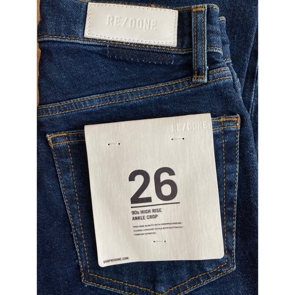 RE/DONE $275 90's High Rise Ankle Crop NEW WITH TAGS - Picture 3 of 3